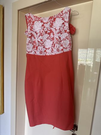 Luisa Spagnoli Dress Size S\M (it 42) Coral Lace Bow Detail